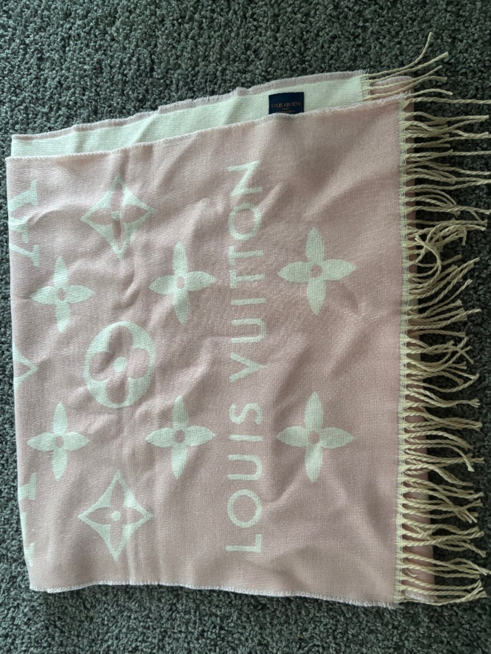 Pink LV Cashmere Scarf